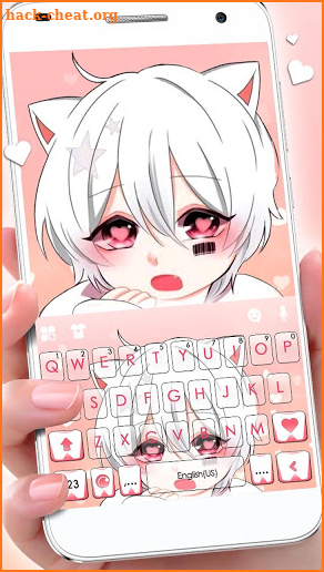 Cute Cat Boy Keyboard Theme screenshot