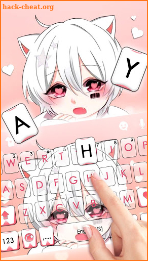 Cute Cat Boy Keyboard Theme screenshot