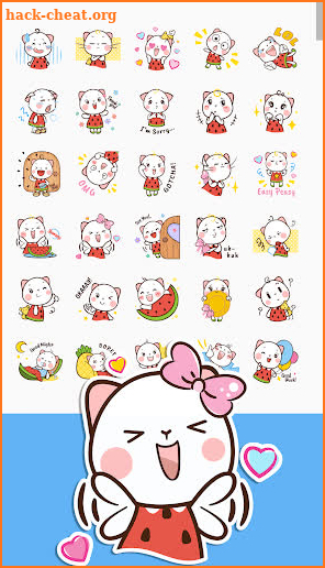 Cute Cat, Bunny & Girl Stickers - WAStickerApp screenshot