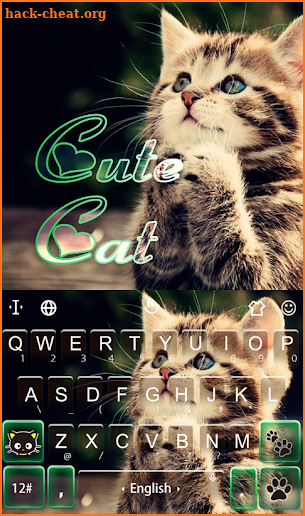 Cute Cat Emoji Keyboard Theme screenshot