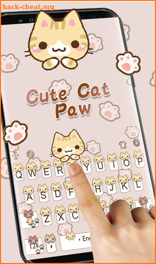 Cute Cat Paw Keyboard Theme screenshot
