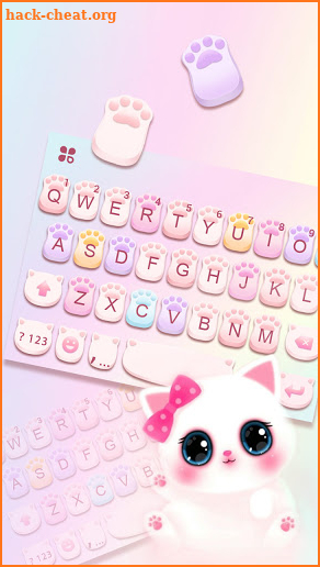 Cute Cat Paws Keyboard Background screenshot