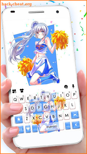 Cute Cheerleader Keyboard Theme screenshot