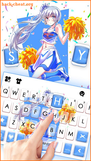 Cute Cheerleader Keyboard Theme screenshot