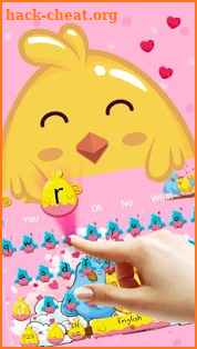 Cute Chicken Keyboard Theme screenshot