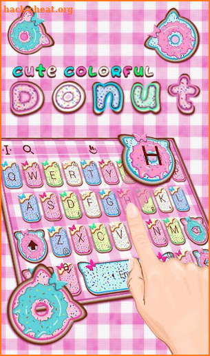 Cute Colorful Donut Keyboard Theme screenshot