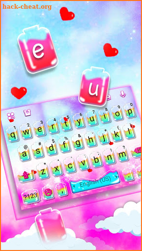 Cute Colorful Water Keyboard Theme screenshot