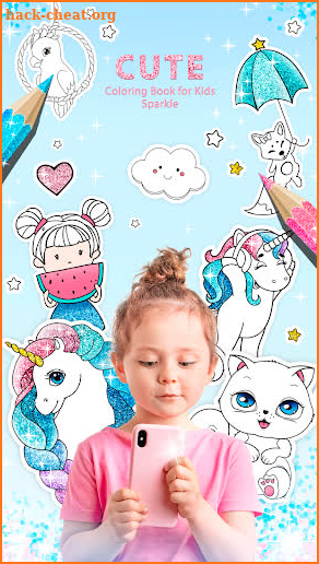 Cute Coloring Book for Kids Sparkle screenshot