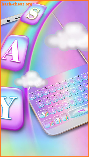 Cute Colourful Rainbow Keyboard Theme screenshot