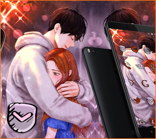 Cute Couple Anime Love Launcher Theme 💑 screenshot