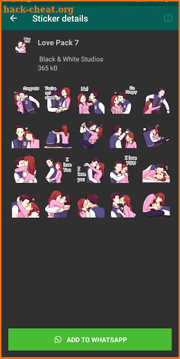 Cute Couple (Love) Stickers For WhatsApp screenshot