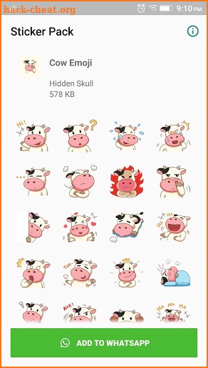 Cute Cow Sticker for WhatsApp screenshot
