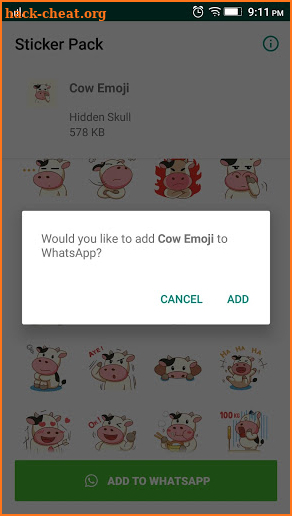 Cute Cow Sticker for WhatsApp screenshot