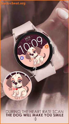 Cute Dog digital watch face screenshot