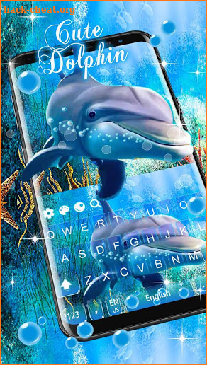 Cute Dolphin Keyboard Theme screenshot