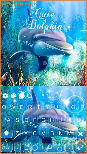 Cute Dolphin Keyboard Theme screenshot