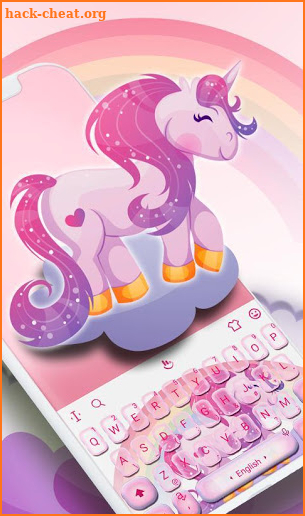 Cute Dream Unicorn Keyboard Theme screenshot