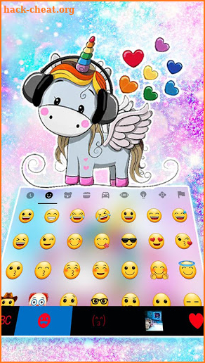 Cute Dreamy Unicorn Keyboard Background screenshot