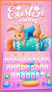 Cute Easter Bunny Emoji Keyboard for Android screenshot