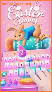 Cute Easter Bunny Emoji Keyboard for Android screenshot