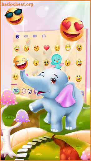 Cute Elephant Keyboard screenshot