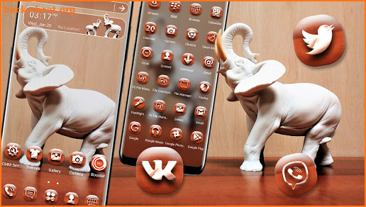 Cute Elephant Launcher Theme screenshot