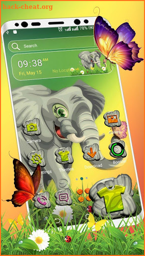 Cute Elephant Painting Launcher Theme screenshot