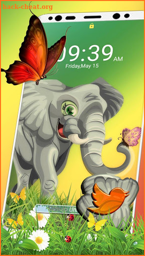 Cute Elephant Painting Launcher Theme screenshot