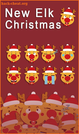 Cute Elk Christmas Keyboard Sticker screenshot