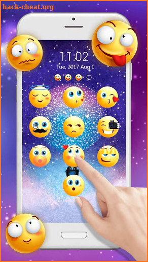 Cute Emoji 3D Live Lock Screen Wallpapers Security screenshot