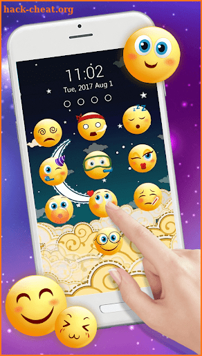 Cute Emoji 3D Live Lock Screen Wallpapers Security screenshot