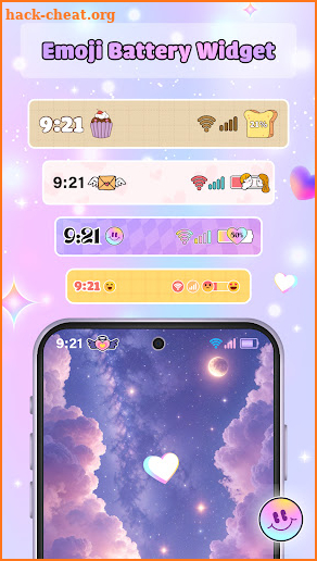 Cute Emoji Battery Widget screenshot