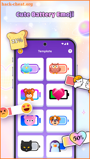 Cute Emoji Battery Widget screenshot