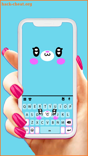 Cute Face Keyboard Background screenshot
