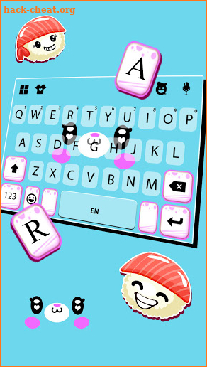 Cute Face Keyboard Background screenshot