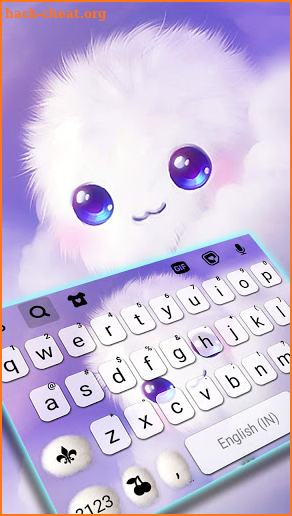 Cute Fluffy Cloud Keyboard Background screenshot