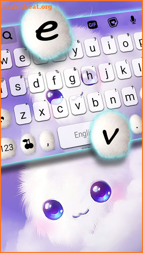 Cute Fluffy Cloud Keyboard Background screenshot