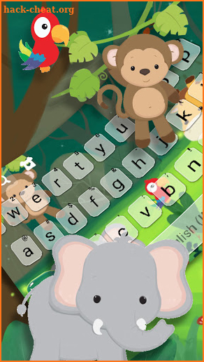 Cute Forest Zoo Keyboard Background screenshot