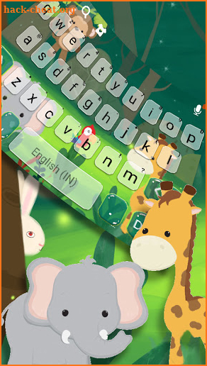 Cute Forest Zoo Keyboard Background screenshot