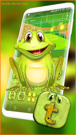 Cute Frog Cartoon Launcher Theme screenshot
