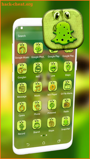 Cute Frog Cartoon Launcher Theme screenshot