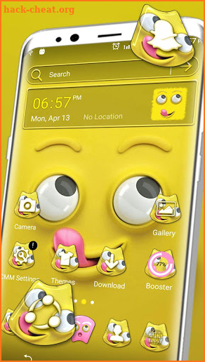 Cute Funny Face Launcher Theme screenshot