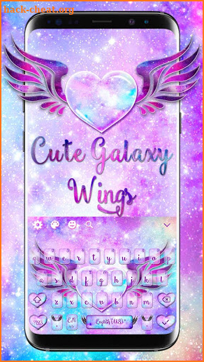 Cute Galaxy Wings Keyboard screenshot