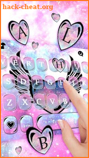 Cute Galaxy Wings Keyboard Theme screenshot