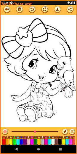 Cute Girl Coloring Book screenshot