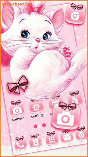 Cute Girlish Kitty Themes HD Wallpapers 3D icons screenshot
