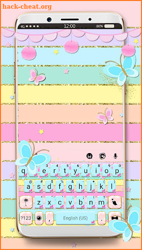 Cute Girly Colors Keyboard Background screenshot