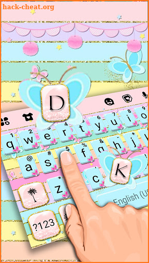 Cute Girly Colors Keyboard Background screenshot