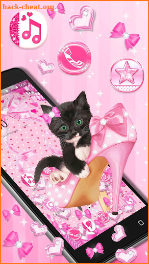 Cute Girly Kitty Gravity Theme screenshot