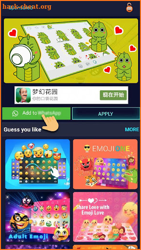 Cute Green Dinosaur Emoji Stickers screenshot
